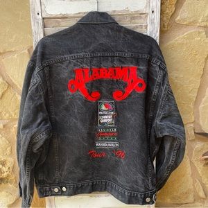 Alabama Band  Jacket Vintage Mens Denim Jean Jacket Size Large 96 Country Fest.
